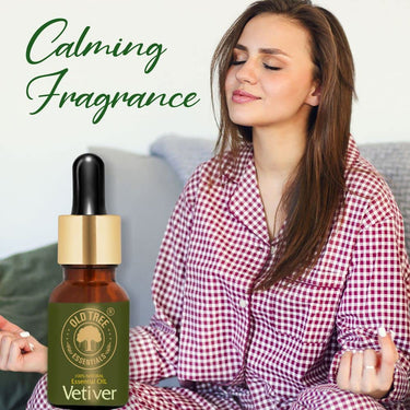 Old Tree Vetiver Essential Oil for Skin Care, Home Fragrance and Soap Making (15ml) - Pure Natural Aromaherapy Oil for Bath, Diffuser with Glass Dropper